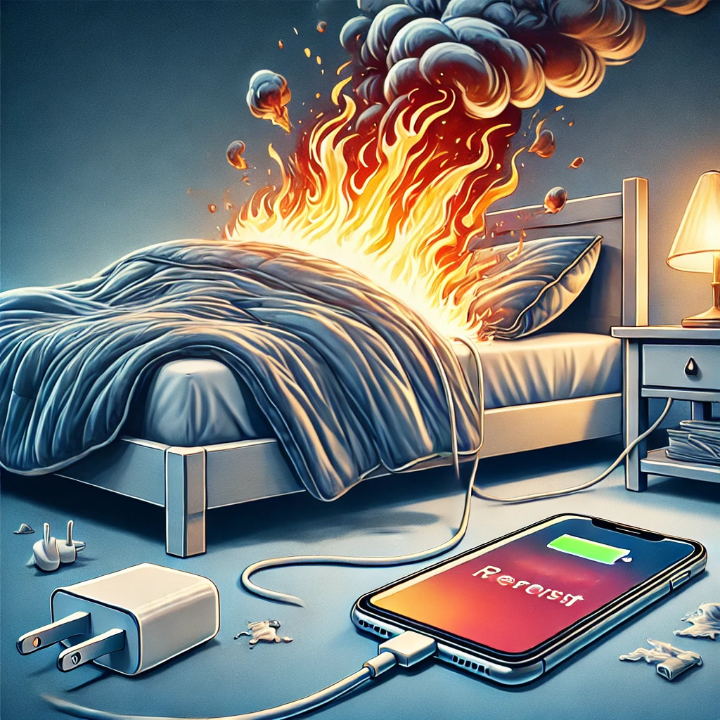 Bahaya Fatal Meletakan Charger HP di Atas Kasur