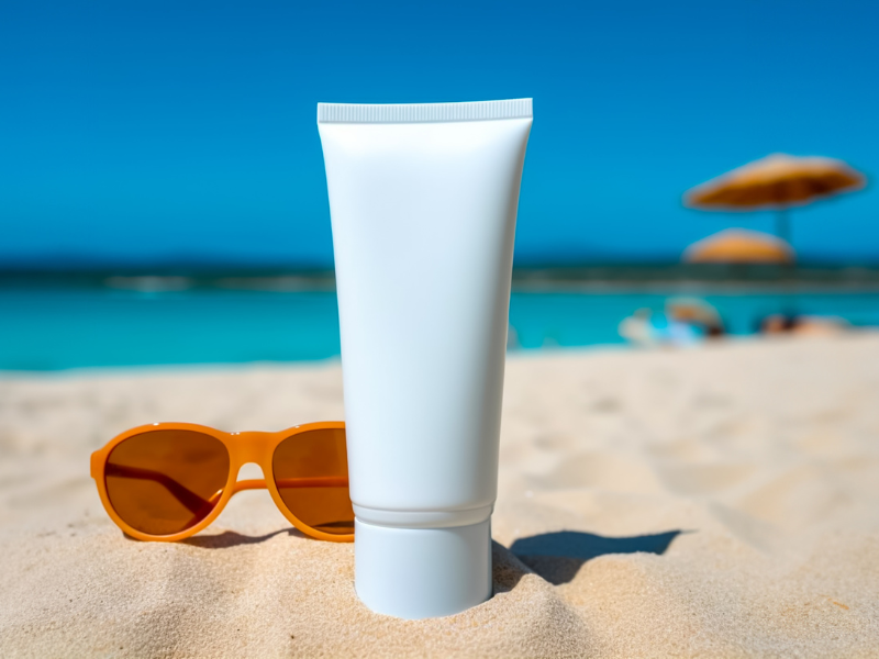 bebas gosong saat liburan di pantai dengan sunblock