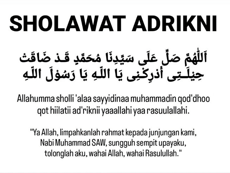 kekuatan sholawat adrikni jika diamalkan setiap hari rutin