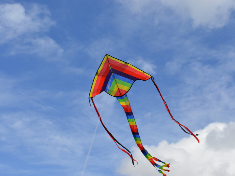 serunya main layang-layang di sore hari yang menyenangkan