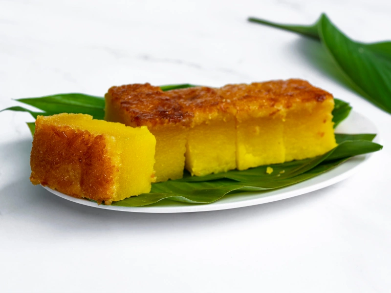 cara membuat kue bingka singkong kukus yang manis dan lezat