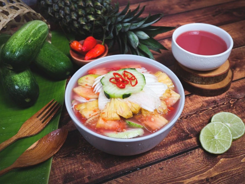 cara membuat rujak kuah pindang khas bali yang segar dan pedas