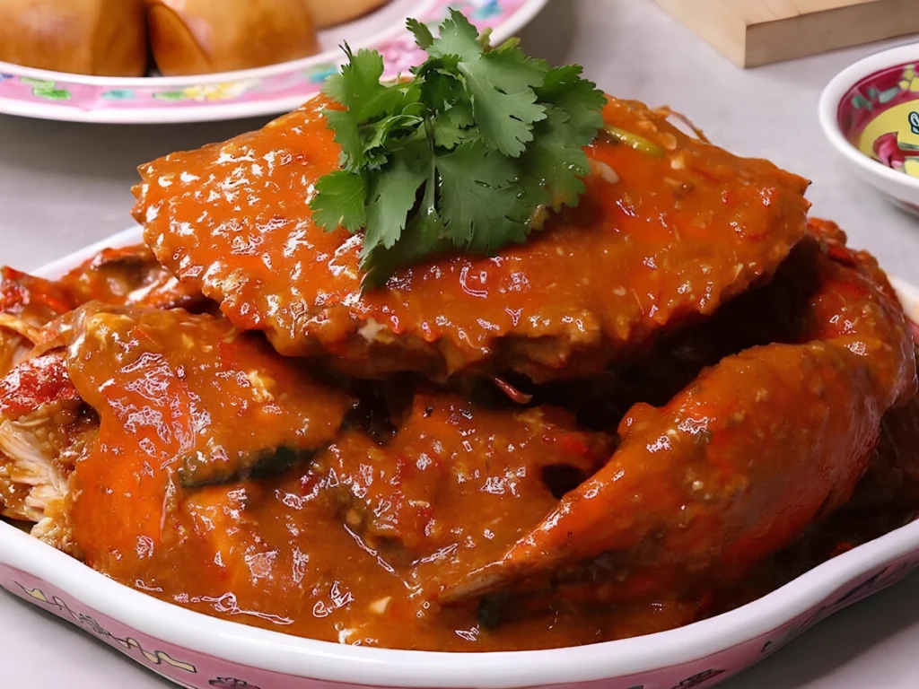 resep kepiting saus singapura yang pedas, manis, dan gurih
