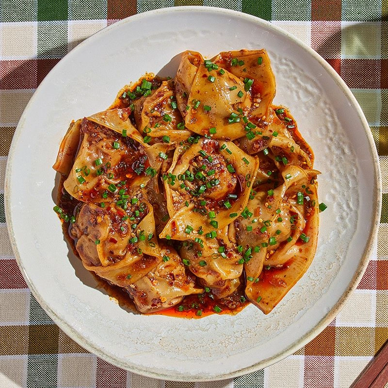 resep wonton ayam chili oil yang pedas dan lezat