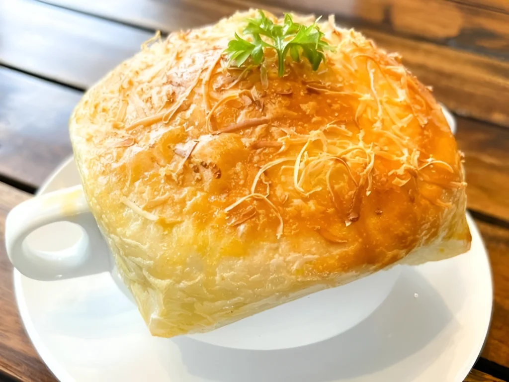 resep zuppa soup yang lezat, creamy, dan pastry yang renyah