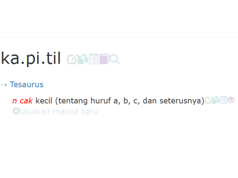 Kapitil Jadi Lawan Huruf Kapital KBBI
