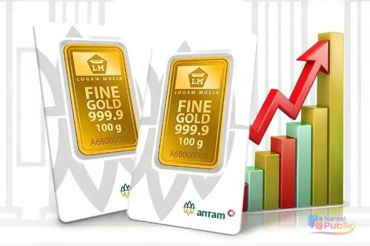 Harga emas Antam naik