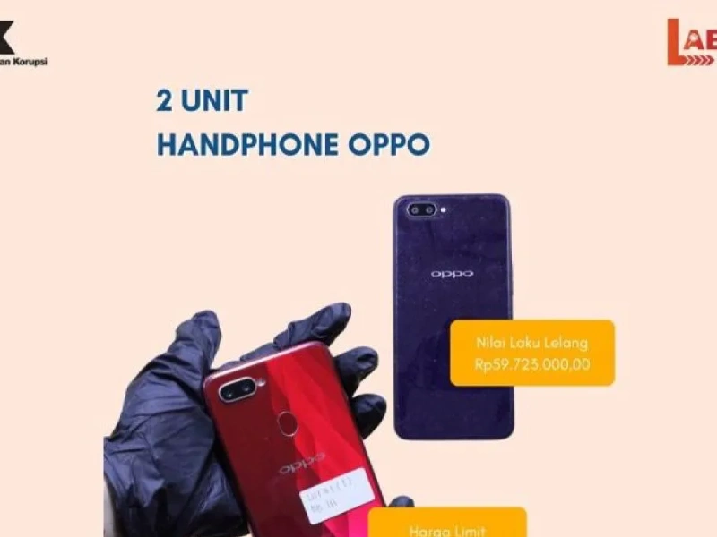 Lelang KPK 2 HP Oppo