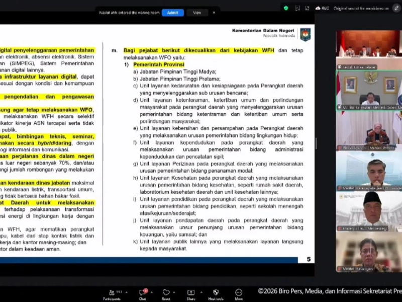 WFH ASN Jumat Berlaku Hari Ini