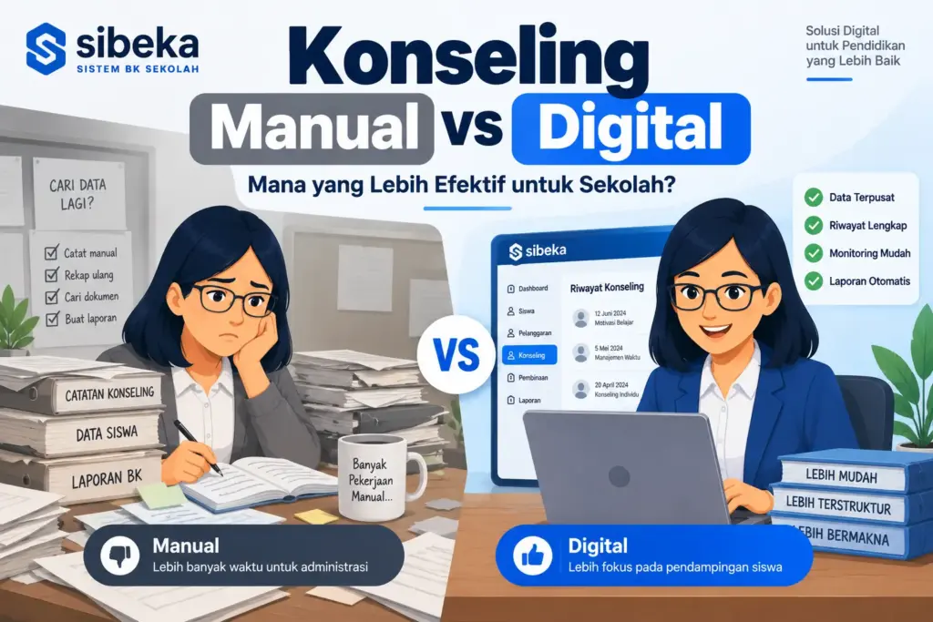 konseling manual vs digital