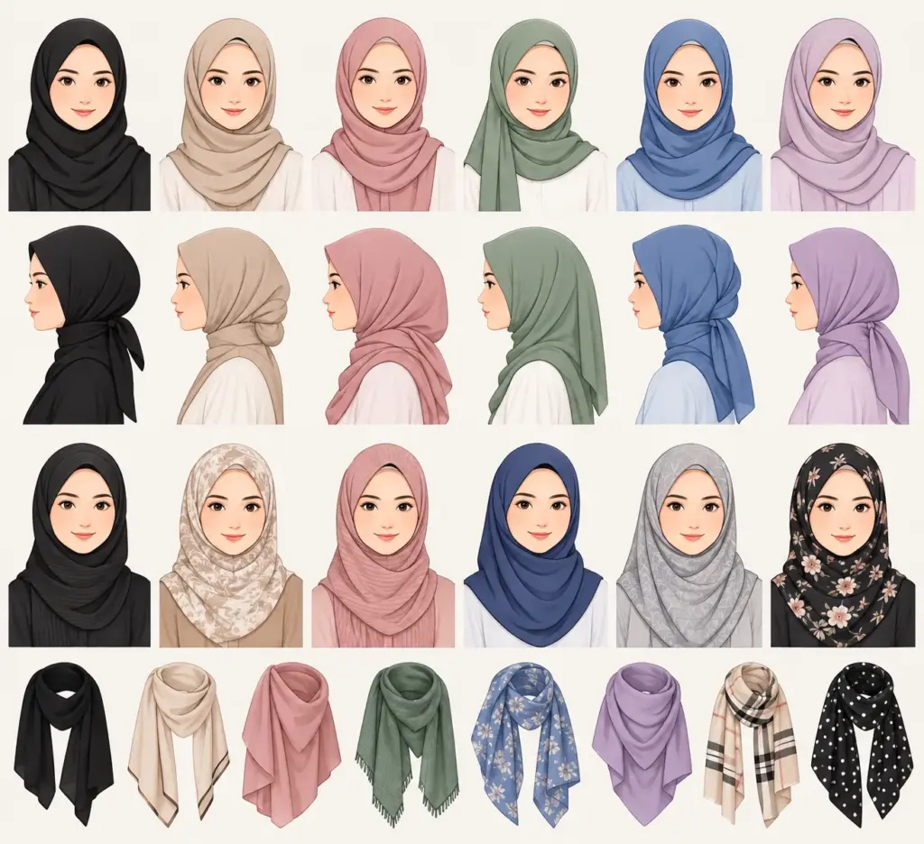 Ragam jenis bahan hijab